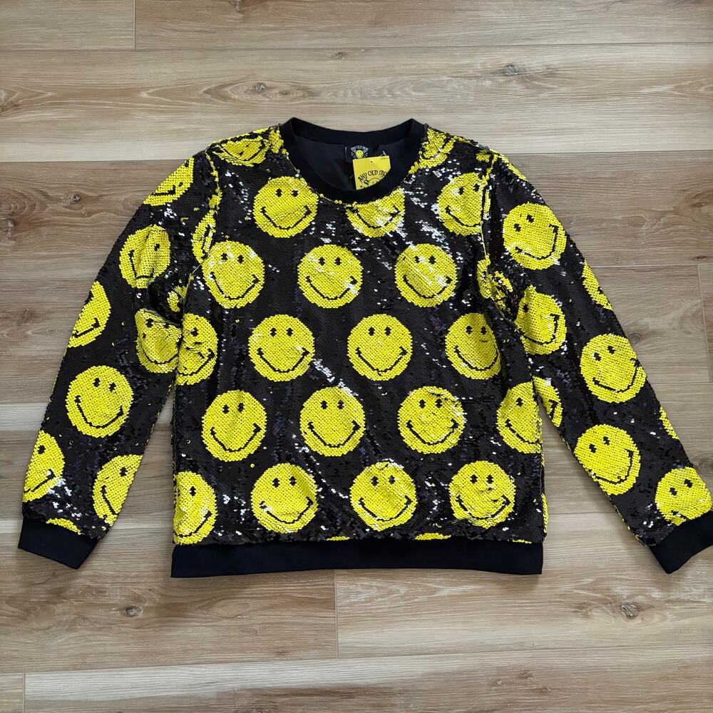 Any Old Iron X Smiley Men’s Sequin Sweatshirt XL